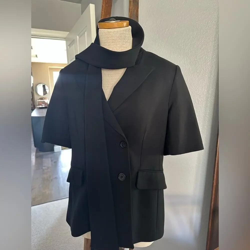 Pink Tartan black jacket, size 10